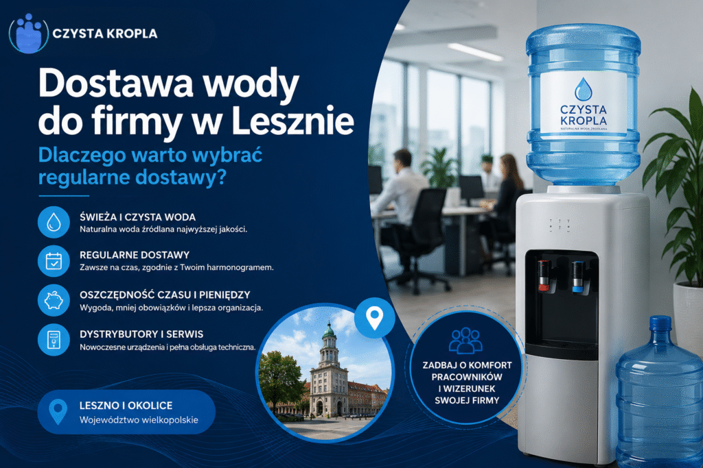 Regularne dostawy wody do firmy